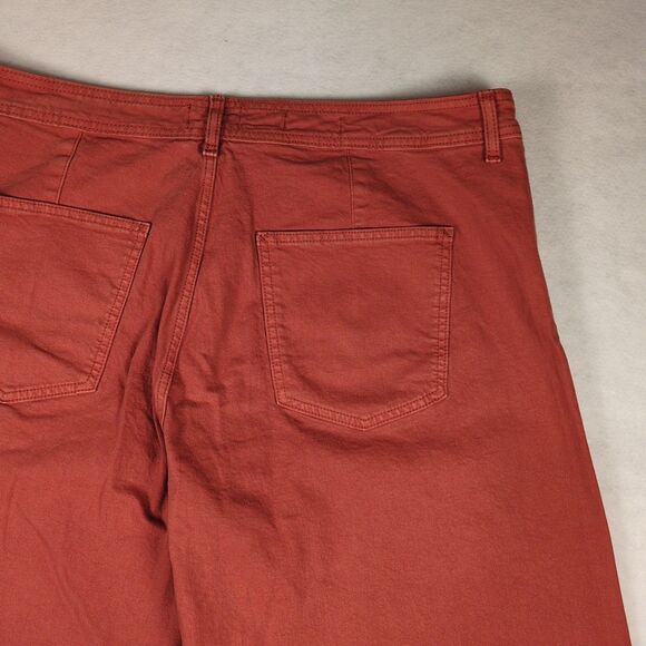 Universal Thread Womens 22 High Rise Sailor Wide Leg Ankle Jean Red Coral Casual - Picture 14 of 15